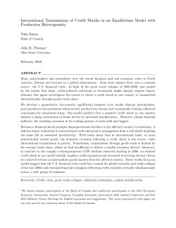 International Transmission of Credit Shocks in an Equilibrium Model