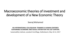 Macroeconomic theories of investment and development of a New