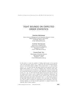 tight bounds on expected order statistics