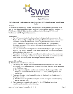 Region H LCC Supplemental Travel Grant Policy