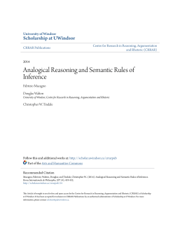 Analogical Reasoning and Semantic Rules of Inference