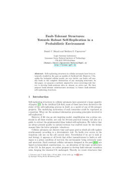 Fault-Tolerant Structures: Towards Robust Self