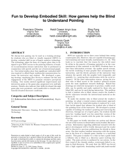 how games help the blind to understand pointing