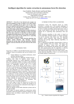 Intelligent algorithm for smoke extraction in autonomous forest fire