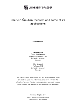 Eberlein-&Scaron;mulian theorem and some of its applications