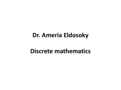 Dr. Ameria Eldosoky Discrete mathematics Sets and Subsets