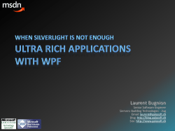 Introduction To WPF/e - GalaSoft Laurent Bugnion