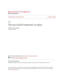 The year of and A statement: two plays