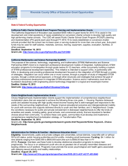 Riverside County Office of Education Grant Opportunities