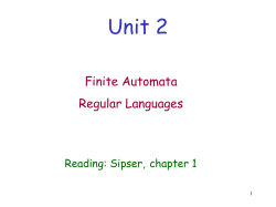 Finite Automata and Regular Languages