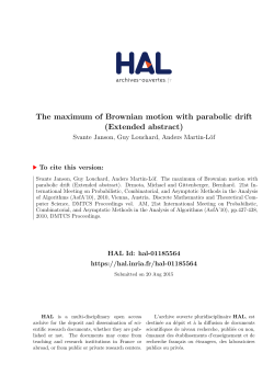 The maximum of Brownian motion with parabolic drift