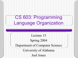 PowerPoint Presentation - CS 614: Theory and