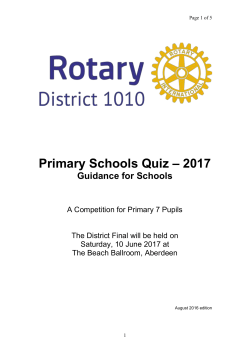 primary schools quiz - Rotary