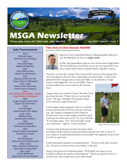 Current Newsletter - Montana State Golf Association