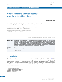 Choice functions and well-orderings over the infinite binary tree
