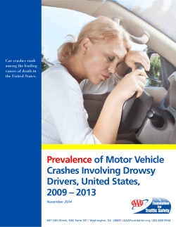 Prevalence of Motor Vehicle Crashes Involving Drowsy Drivers