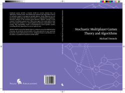 Stochastic Multiplayer Games Theory and Algorithms