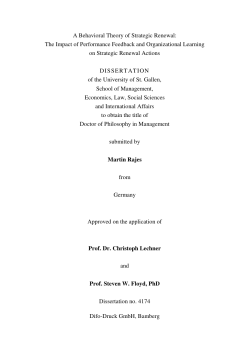 A Behavioral Theory of Strategic Renewal