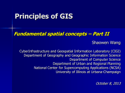 Topological Spaces - CyberInfrastructure and Geospatial