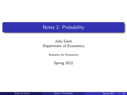 Notes 2: Probability