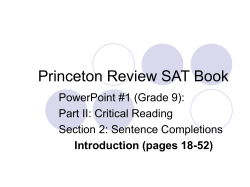 Princeton Review SAT Book