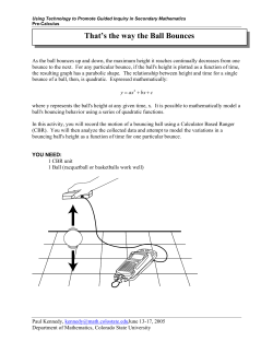 Ball Bounce - Colorado State University