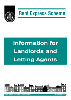 Information for Landlords and Letting Agents - Stratford-on