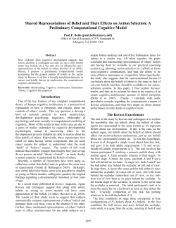 Shared Representations of Belief and Their Effects on Action