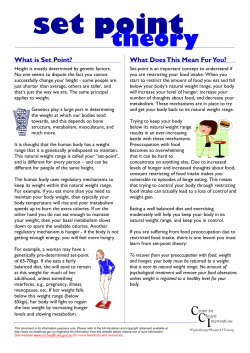 set point theory.pub - Centre for Clinical Interventions