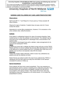 Nursing care following day case laser