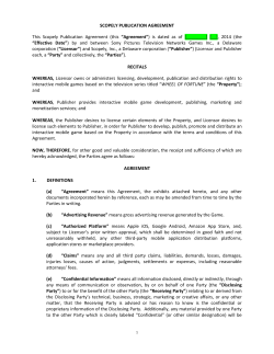 Scopely Publication Agreement WoF (SPTN Comment..
