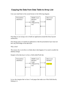 Copying the Data from Data Table to Array List