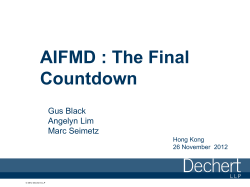 AIFMD Countdown