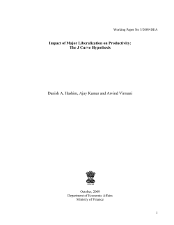 Impact of Major Liberalization on Productivity