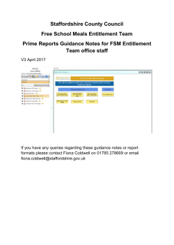 free school meal prime guidance notes