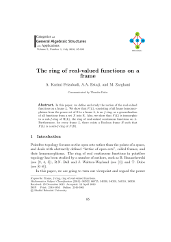 The ring of real-valued functions on a frame
