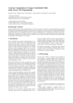 Accurate Computation of Longest Sensitizable Paths using Answer