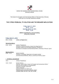 the cyprus problem, its solution and the broader implications