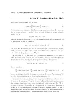 Lecture 3 Quasilinear First-Order PDEs