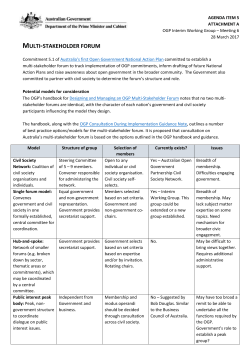 Agenda item 5 - Attachment A: Potential models and steps for