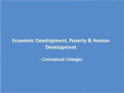 Economic Development, Poverty and Human Development
