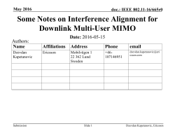 Some Notes on Interference Alignment for Downlink