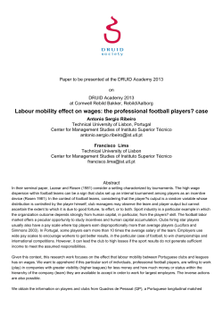 Labour mobility effect on wages: the professional football players