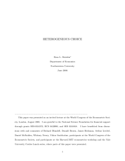 heterogeneous choice - UCLA Department of Economics