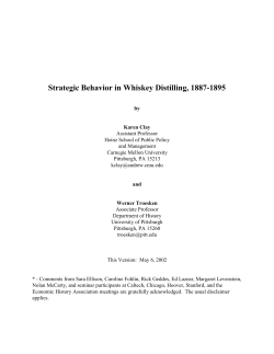 Strategic Behavior in Whiskey Distilling, 1887-1895