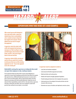 Supervisors Who Take Risks Set a Bad Example