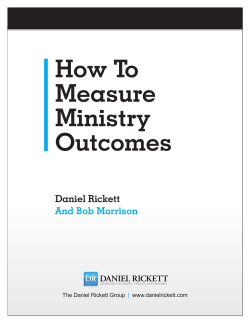 How To Measure Ministry Outcomes