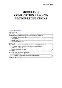 Module on competition law and sector regulations