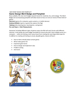 Game Design Merit Badge and Pamphlet
