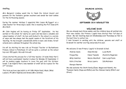 Dates for your diary